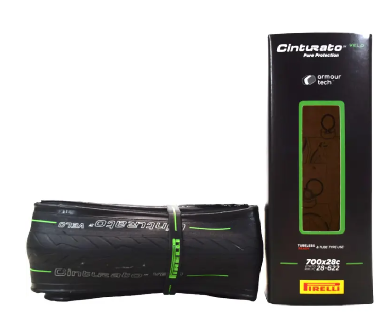 Cinturato Velo Road Bike Tire (Long Rides), Clincher Tubeless Ready, Confident Handle Vari Terrains & Worst Conditions, X-Puncture Protect,(1) Tire, Black or Classic Tan Sidewall / Vari Sizes